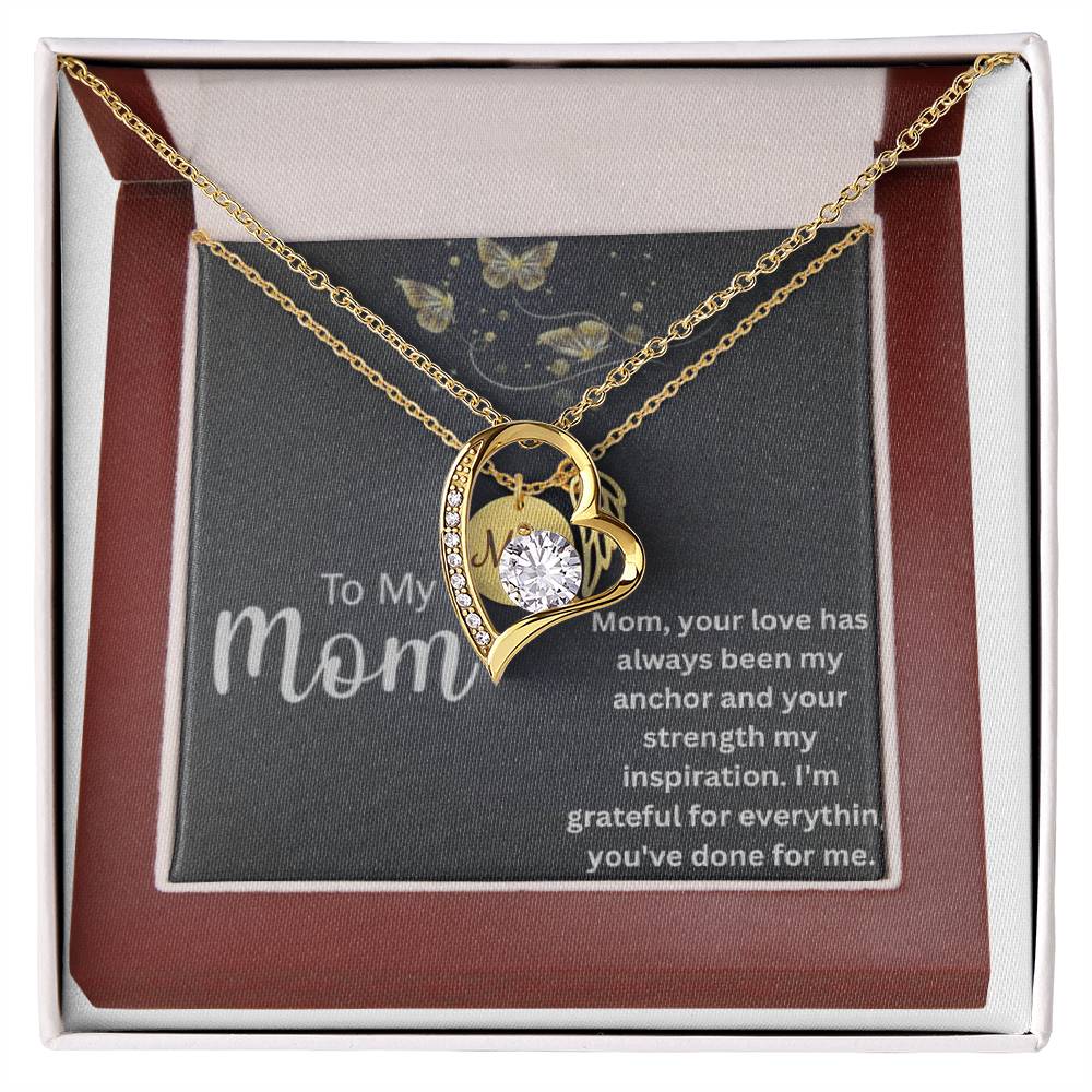 Forever Grateful A Son's Necklace for Mom Gift Card & Box Set