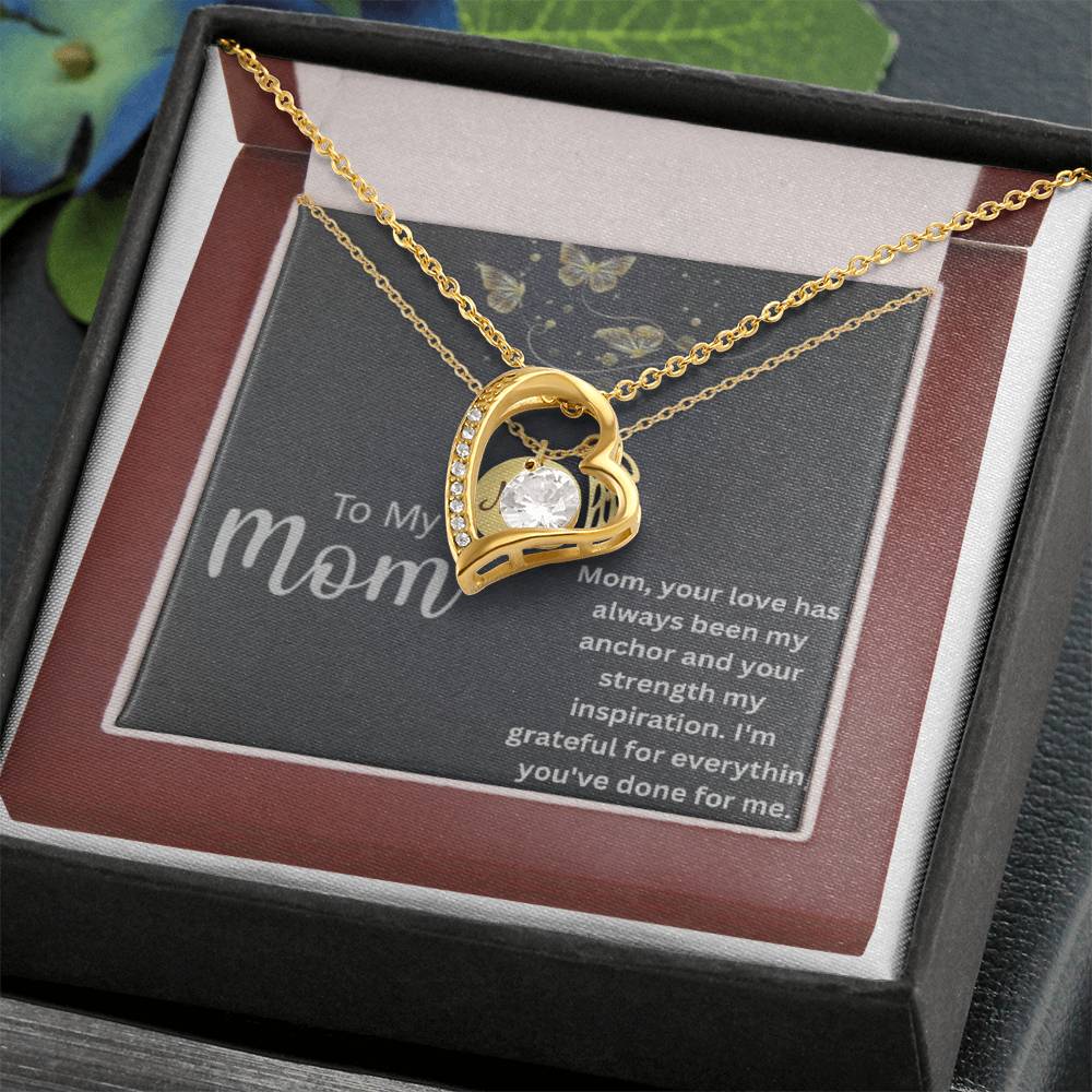 Forever Grateful A Son's Necklace for Mom Gift Card & Box Set