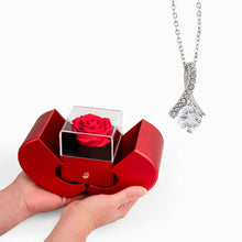 Red Heart Rose Box - Alluring Necklace