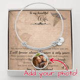 Beloved Wife Timeless Circle Bangles Women Custom Photo Bracelets