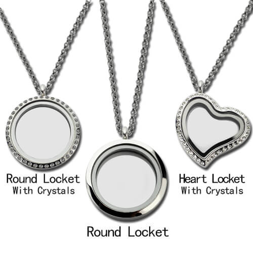 Customizable Engraved Floating Charm Locket Jewelry Treasures