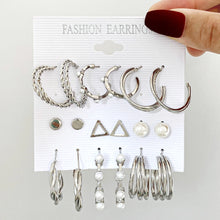 1 Set Vintage Style C Shape Alloy Earrings