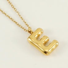 Personalized 18K Gold Plated New Style Smooth Bubble Letter Necklace