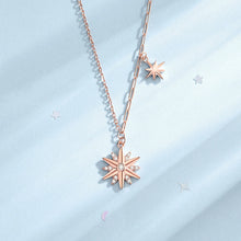 18k Gold Plated Zircon Chain Inlay Star Pendant Necklace for Women