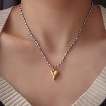 18K Gold Plated Modern Style Heart Shape Pendant Necklace for Women