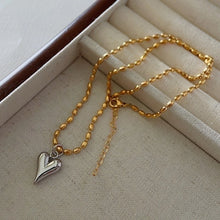 18K Gold Plated Modern Style Heart Shape Pendant Necklace for Women