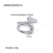 Jewelry IG Style Simple Style Irregular Solid Color 304 Stainless Steel Plating Open Rings