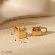 Luxurious Commute Lock Horseshoe Buckle Bracelets Ear Studs Necklace