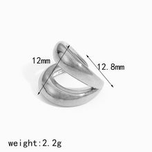 1 Pair Vintage Style Round Polishing Plating 304 Stainless Steel Ear Cuffs