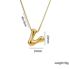 Jewelry Hip-Hop Simple Style Letter Titanium Steel 18K Gold Plated Plating Pendant Necklace