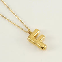 Personalized 18K Gold Plated New Style Smooth Bubble Letter Necklace