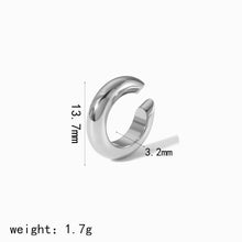 1 Piece Simple Style Classic Style C Shape Solid Color Polishing Plating 304 Stainless Steel 18K Gold Plated Ear Cuffs