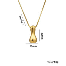 Jewelry Hip-Hop Simple Style Letter Titanium Steel 18K Gold Plated Plating Pendant Necklace