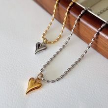 18K Gold Plated Modern Style Heart Shape Pendant Necklace for Women