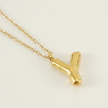 Personalized 18K Gold Plated New Style Smooth Bubble Letter Necklace