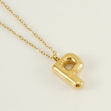 Personalized 18K Gold Plated New Style Smooth Bubble Letter Necklace