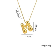 Jewelry Hip-Hop Simple Style Letter Titanium Steel 18K Gold Plated Plating Pendant Necklace