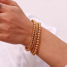 Fashion Round 304 Stainless Steel 18K Gold Plated Bracelets In Bulk