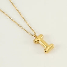 Personalized 18K Gold Plated New Style Smooth Bubble Letter Necklace