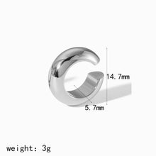 1 Piece Simple Style Classic Style C Shape Solid Color Polishing Plating 304 Stainless Steel 18K Gold Plated Ear Cuffs