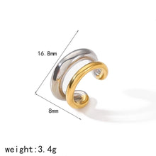 1 Piece Simple Style Classic Style C Shape Solid Color Polishing Plating 304 Stainless Steel 18K Gold Plated Ear Cuffs