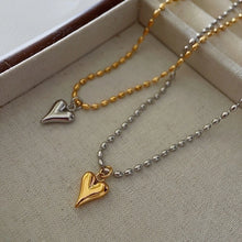 18K Gold Plated Modern Style Heart Shape Pendant Necklace for Women