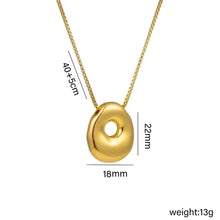 Jewelry Hip-Hop Simple Style Letter Titanium Steel 18K Gold Plated Plating Pendant Necklace