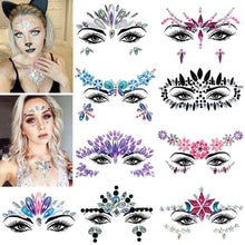 halloween makeup eyebrow center ins style face drill stickers tattoo stickers