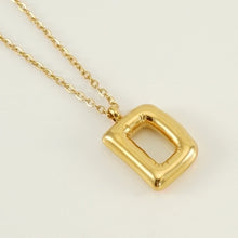 Personalized 18K Gold Plated New Style Smooth Bubble Letter Necklace