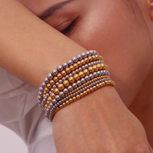 Fashion Round 304 Stainless Steel 18K Gold Plated Bracelets In Bulk