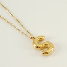 Personalized 18K Gold Plated New Style Smooth Bubble Letter Necklace