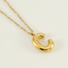 Personalized 18K Gold Plated New Style Smooth Bubble Letter Necklace