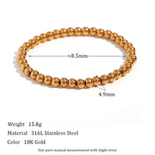 Fashion Round 304 Stainless Steel 18K Gold Plated Bracelets In Bulk