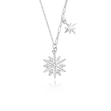 18k Gold Plated Zircon Chain Inlay Star Pendant Necklace for Women