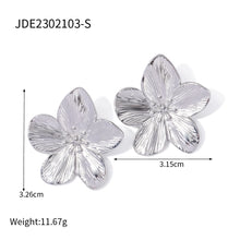 Jewelry INS Style Flower Butterfly 304 Stainless Steel Turquoise 18K Gold Plated Plating Inlay Rings Earrings