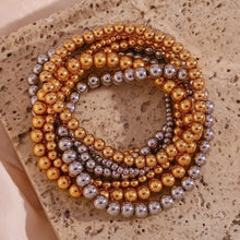 Fashion Round 304 Stainless Steel 18K Gold Plated Bracelets In Bulk