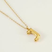 Personalized 18K Gold Plated New Style Smooth Bubble Letter Necklace