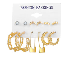 1 Set Vintage Style C Shape Alloy Earrings