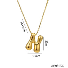 Jewelry Hip-Hop Simple Style Letter Titanium Steel 18K Gold Plated Plating Pendant Necklace