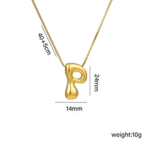 Jewelry Hip-Hop Simple Style Letter Titanium Steel 18K Gold Plated Plating Pendant Necklace