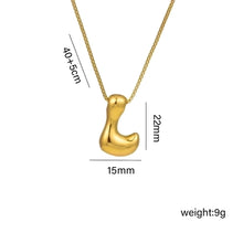 Jewelry Hip-Hop Simple Style Letter Titanium Steel 18K Gold Plated Plating Pendant Necklace