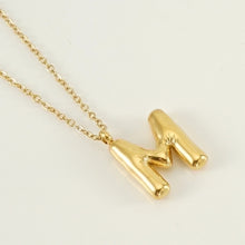 Personalized 18K Gold Plated New Style Smooth Bubble Letter Necklace