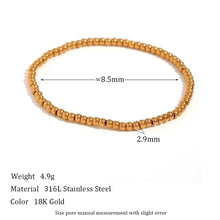 Fashion Round 304 Stainless Steel 18K Gold Plated Bracelets In Bulk