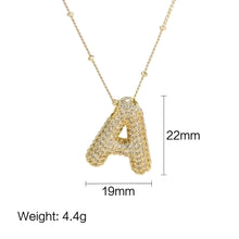 simple style classic style letter copper 18k gold plated pendant necklace in bulk