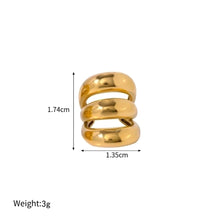 1 Piece Simple Style Classic Style C Shape Solid Color Polishing Plating 304 Stainless Steel 18K Gold Plated Ear Cuffs