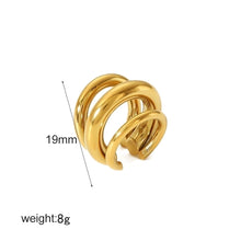 1 Piece Simple Style Classic Style C Shape Solid Color Polishing Plating 304 Stainless Steel 18K Gold Plated Ear Cuffs