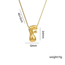 Jewelry Hip-Hop Simple Style Letter Titanium Steel 18K Gold Plated Plating Pendant Necklace