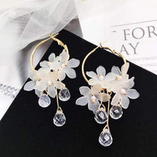 jewelry 1 pair exaggerated flower alloy drop earrings