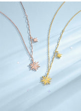 18k Gold Plated Zircon Chain Inlay Star Pendant Necklace for Women