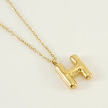 Personalized 18K Gold Plated New Style Smooth Bubble Letter Necklace